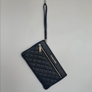 Michael Kors Black Quilted Clutch Sleek Design